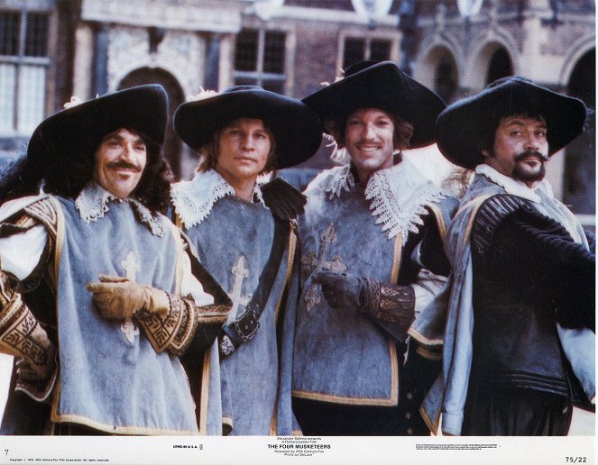 Die vier Musketiere - Lobbykarten - Frank Finlay, Michael York, Richard Chamberlain, Oliver Reed
