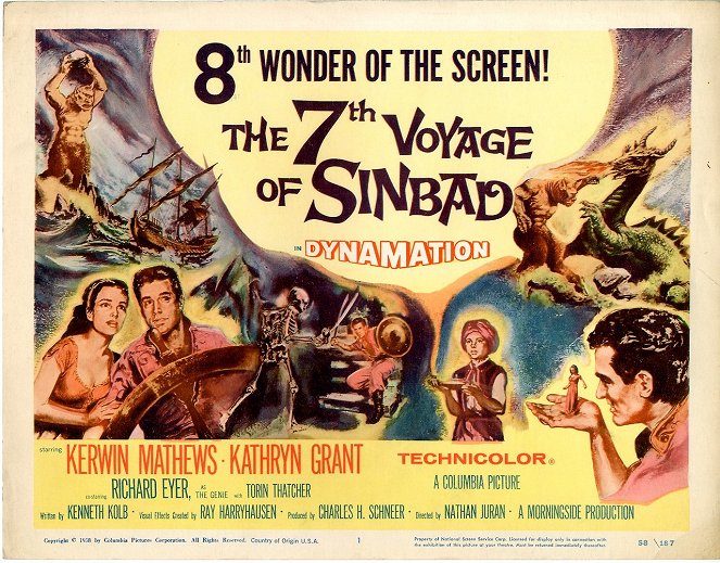 Le Septième Voyage de Sinbad - Cartes de lobby