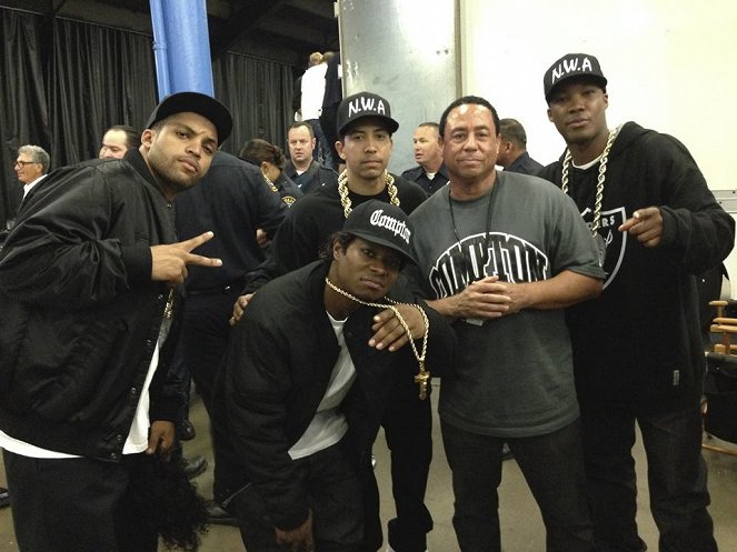 Straight Outta Compton - Forgatási fotók - O'Shea Jackson Jr., Jason Mitchell, Neil Brown Jr., DJ Yella, Corey Hawkins