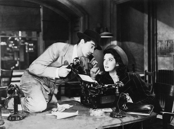 Jeho dívka Pátek - Z filmu - Cary Grant, Rosalind Russell