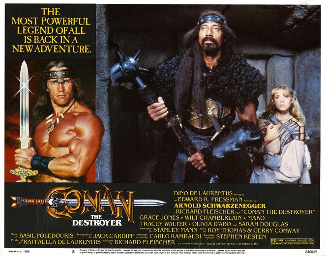 Conan the Destroyer - Lobbykaarten - Wilt Chamberlain, Olivia d'Abo