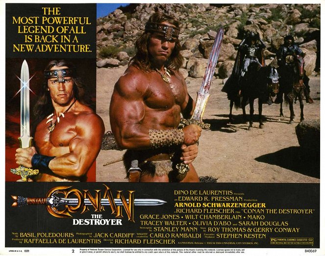 Conan o Destruidor - Cartões lobby - Arnold Schwarzenegger