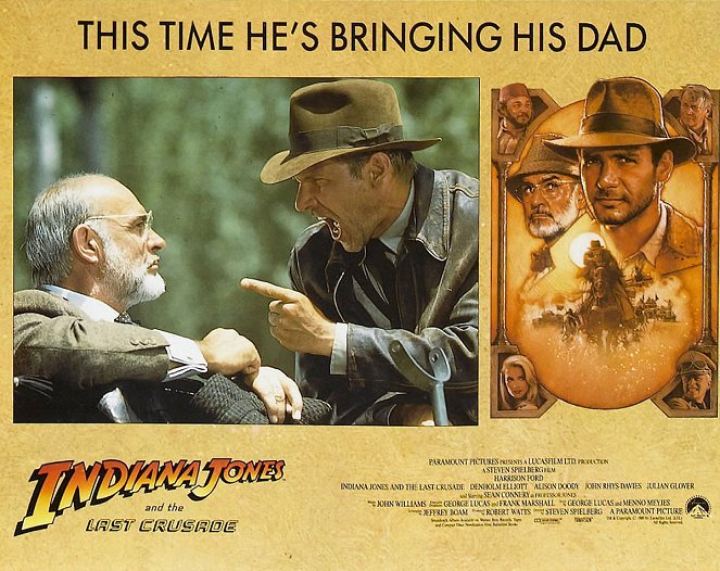 Indiana Jones e a Grande Cruzada - Cartões lobby - Sean Connery, Harrison Ford