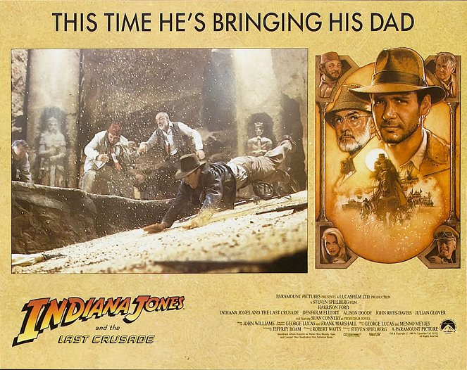 Indiana Jones und der letzte Kreuzzug - Lobbykarten - John Rhys-Davies, Sean Connery, Harrison Ford