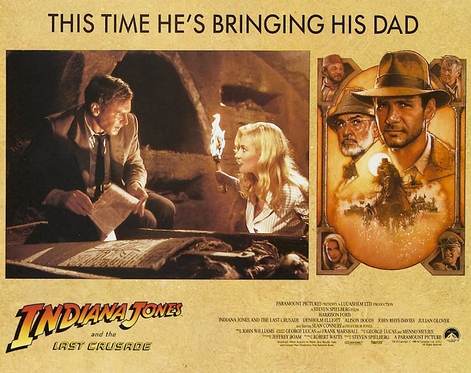 Indiana Jones et la Dernière Croisade - Cartes de lobby - Harrison Ford, Alison Doody