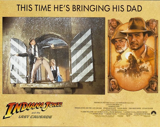 Indiana Jones and the Last Crusade - Lobbykaarten - Harrison Ford, Alison Doody