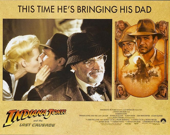 Indiana Jones and the Last Crusade - Lobbykaarten - Alison Doody, Harrison Ford, Sean Connery
