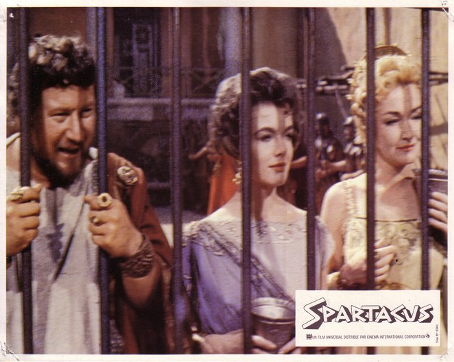 Spartacus - Cartes de lobby - Peter Ustinov, Joanna Barnes, Nina Foch
