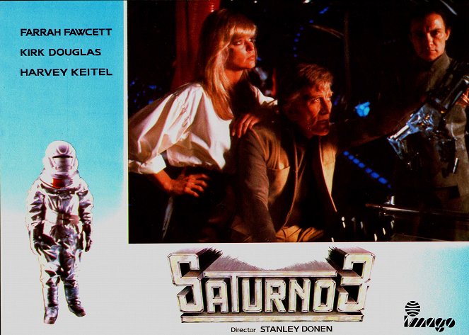Saturno 3, o Robot Assassino - Cartões lobby - Farrah Fawcett, Kirk Douglas, Harvey Keitel