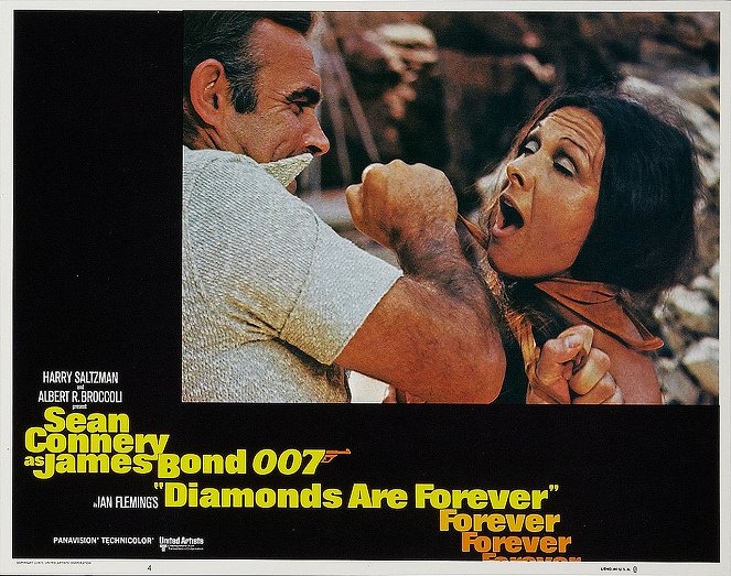 Les Diamants sont éternels - Cartes de lobby - Sean Connery