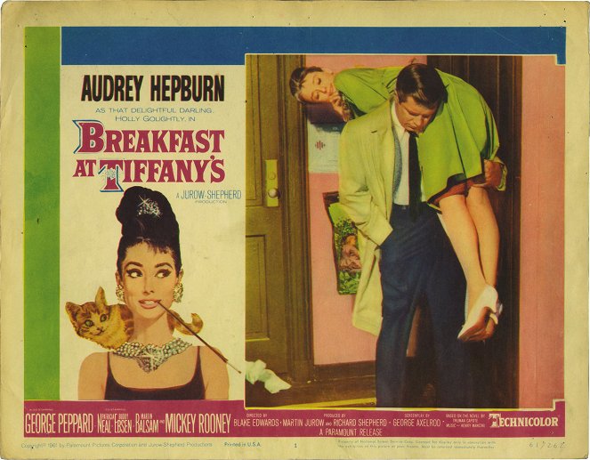 Diamants sur canapé - Cartes de lobby - George Peppard, Audrey Hepburn