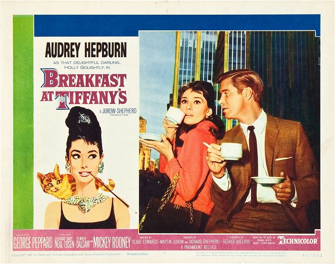 Diamants sur canapé - Cartes de lobby - Audrey Hepburn, George Peppard