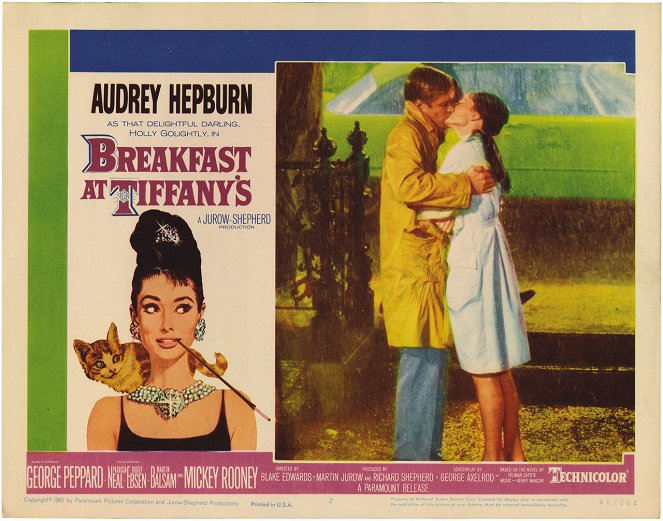 Breakfast at Tiffany's - Lobbykaarten - George Peppard, Audrey Hepburn