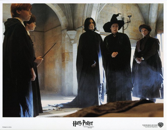 Harry Potter à l'école des sorciers - Cartes de lobby - Rupert Grint, Daniel Radcliffe, Alan Rickman, Maggie Smith, Ian Hart
