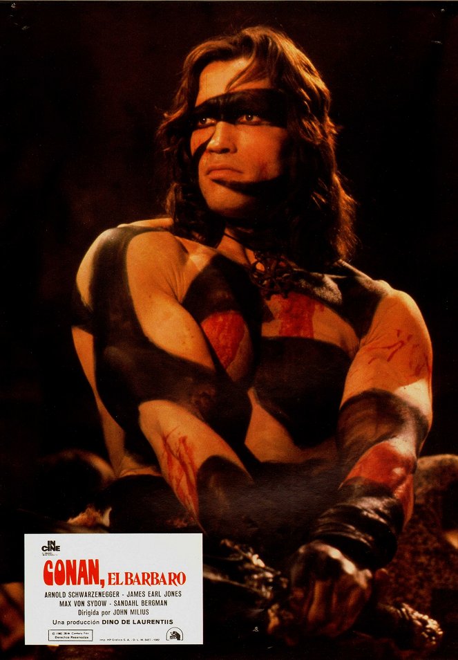 Conan Barbarzyńca - Lobby karty - Arnold Schwarzenegger