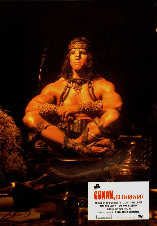 Conan Barbarzyńca - Lobby karty - Arnold Schwarzenegger
