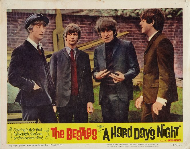 Noc po ciężkim dniu - Lobby karty - John Lennon, Ringo Starr, George Harrison, Paul McCartney