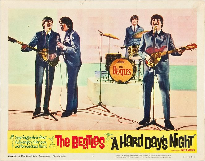 A Hard Day's Night - Lobbykaarten - Paul McCartney, George Harrison, Ringo Starr, John Lennon