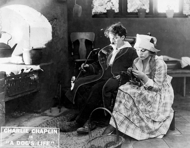 A Dog's Life - Lobbykarten - Charlie Chaplin, Edna Purviance