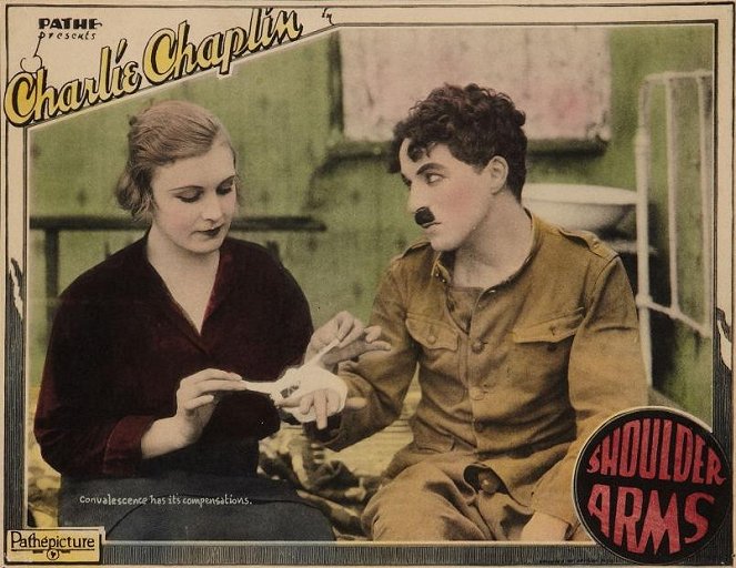 Shoulder Arms - Lobbykarten - Edna Purviance, Charlie Chaplin