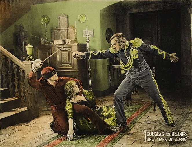 Znak Zorro - Lobby karty - Douglas Fairbanks