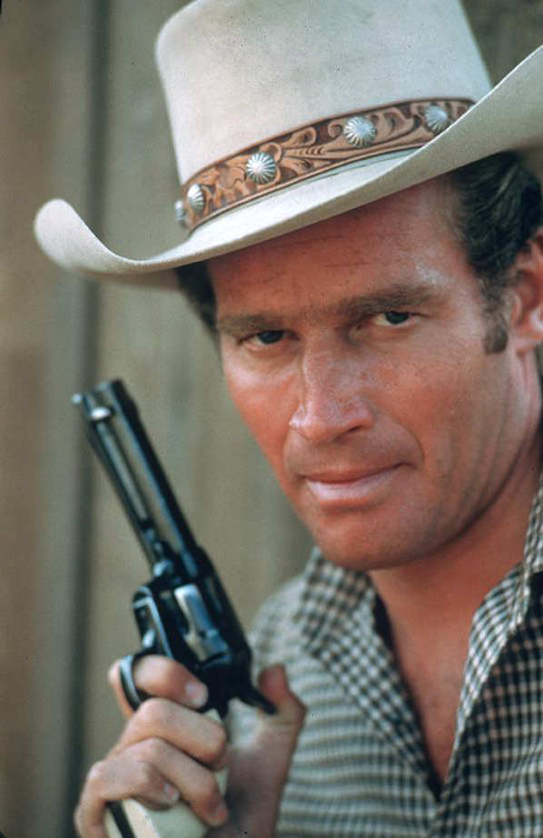 Idegen a cowboyok között - Forgatási fotók - Charlton Heston