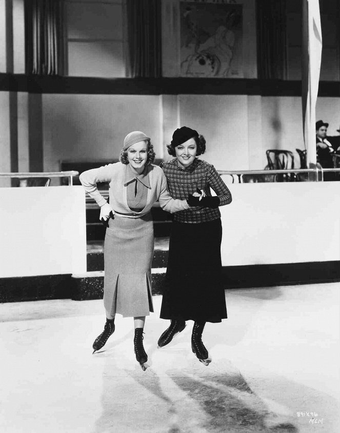 Wife vs. Secretary - Del rodaje - Jean Harlow, Myrna Loy