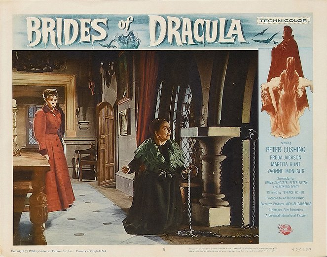 Dracula und seine Bräute - Lobbykarten - Yvonne Monlaur, Freda Jackson