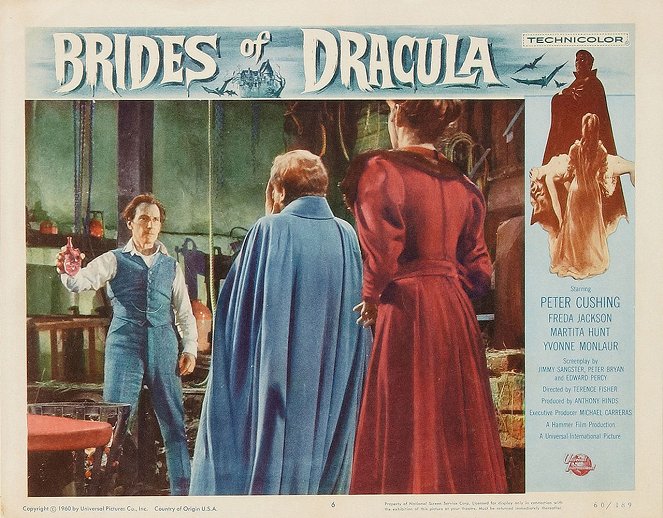 Dracula und seine Bräute - Lobbykarten - Peter Cushing