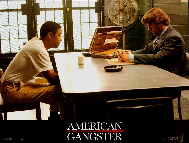 Gangster Americano - Cartões lobby - Denzel Washington, Russell Crowe