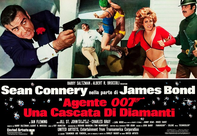 007 - Os Diamantes São Eternos - Cartões lobby - Sean Connery, Jill St. John