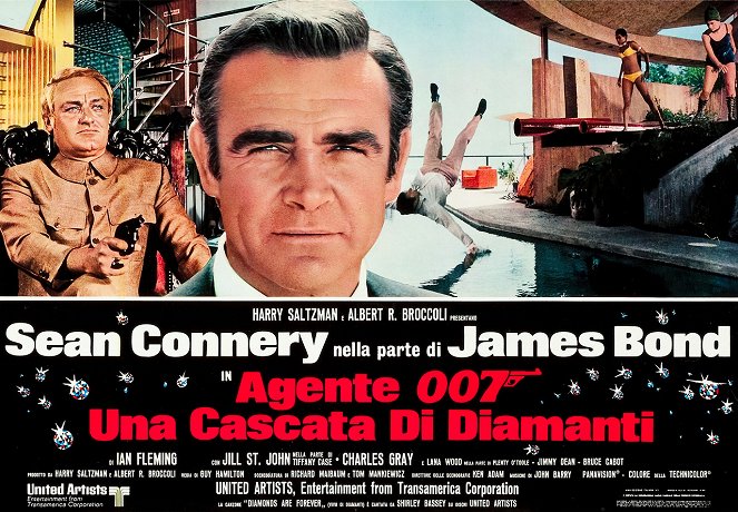 007 - Os Diamantes São Eternos - Cartões lobby - Charles Gray, Sean Connery, Trina Parks, Lola Larson