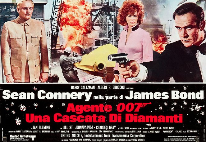 007 - Os Diamantes São Eternos - Cartões lobby - Charles Gray, Jill St. John, Sean Connery