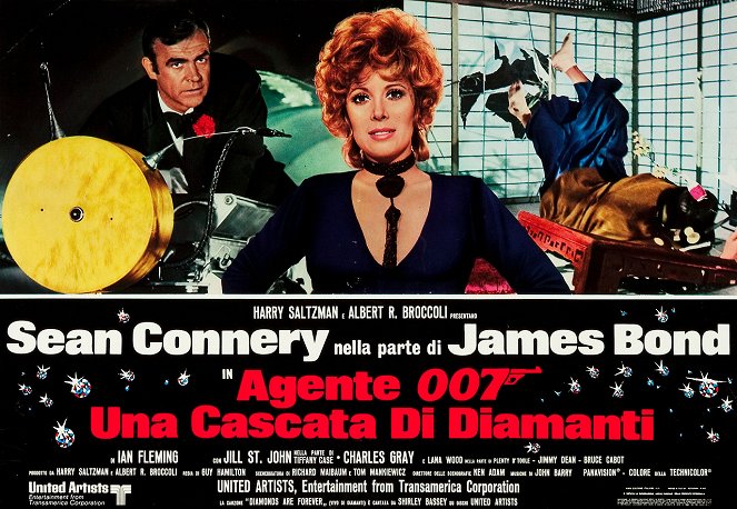 007 - Os Diamantes São Eternos - Cartões lobby - Sean Connery, Jill St. John