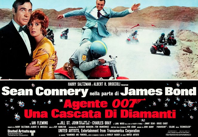 007 - Os Diamantes São Eternos - Cartões lobby - Sean Connery, Jill St. John
