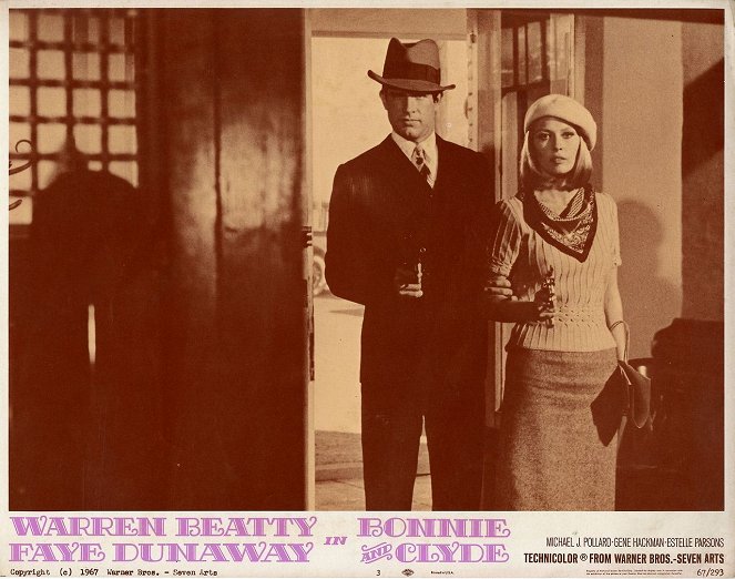 Bonnie and Clyde - Lobbykaarten - Warren Beatty, Faye Dunaway