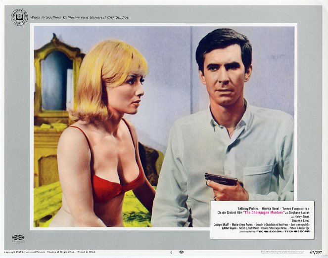 The Champagne Murders - Lobby Cards - Stéphane Audran, Anthony Perkins