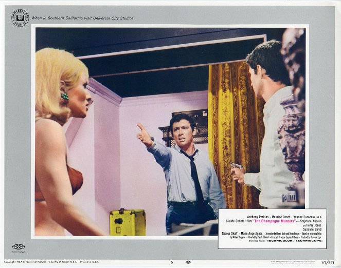 The Champagne Murders - Lobby Cards - Stéphane Audran, Maurice Ronet, Anthony Perkins