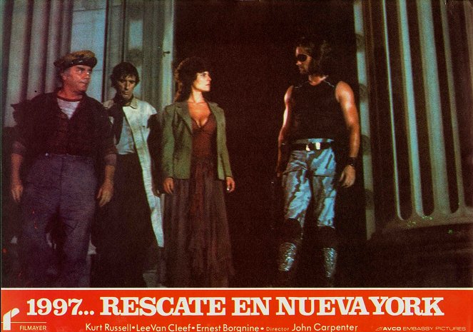 Nova Iorque 1997 - Cartões lobby - Ernest Borgnine, Harry Dean Stanton, Adrienne Barbeau, Kurt Russell