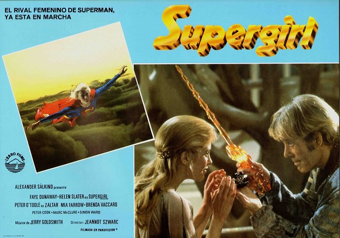 Supergirl - Lobby Cards - Helen Slater, Peter O'Toole
