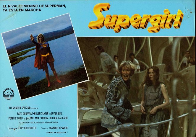 Supergirl - Cartes de lobby - Helen Slater, Peter O'Toole, Mia Farrow