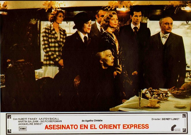Murder on the Orient Express - Lobbykaarten - Vanessa Redgrave, Rachel Roberts, Sean Connery, Wendy Hiller, Lauren Bacall, Anthony Perkins, Martin Balsam