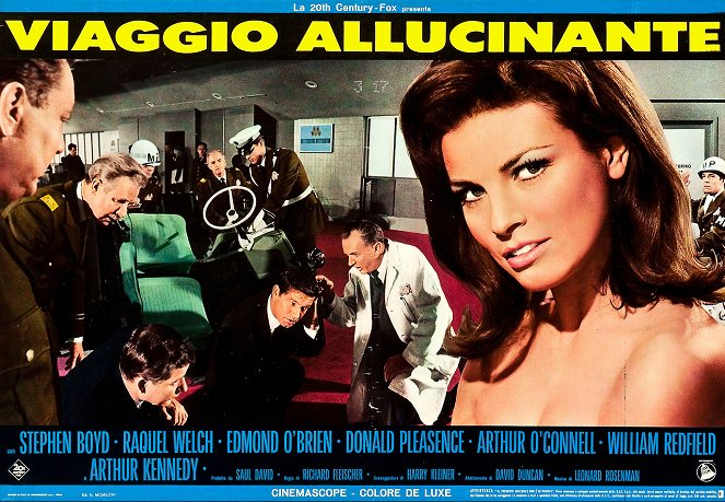 Viagem Fantástica - Cartões lobby - Stephen Boyd, Arthur Kennedy, Raquel Welch