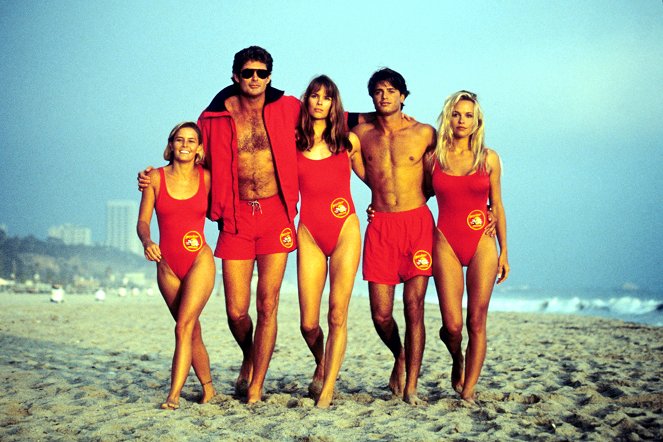 Los vigilantes de la playa - Promoción - Nicole Eggert, David Hasselhoff, Alexandra Paul, David Charvet, Pamela Anderson