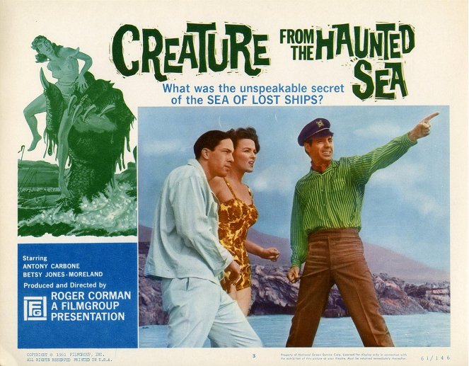 Creature from the Haunted Sea - Vitrinfotók - Robert Towne, Betsy Jones-Moreland, Antony Carbone