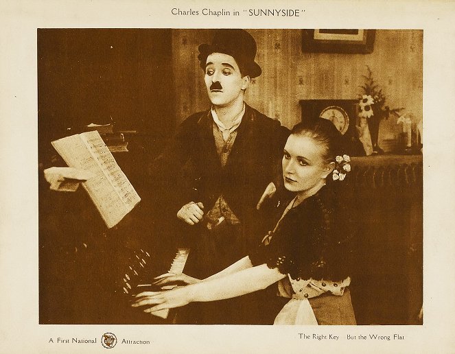 Sunnyside - Lobbykarten - Charlie Chaplin, Edna Purviance