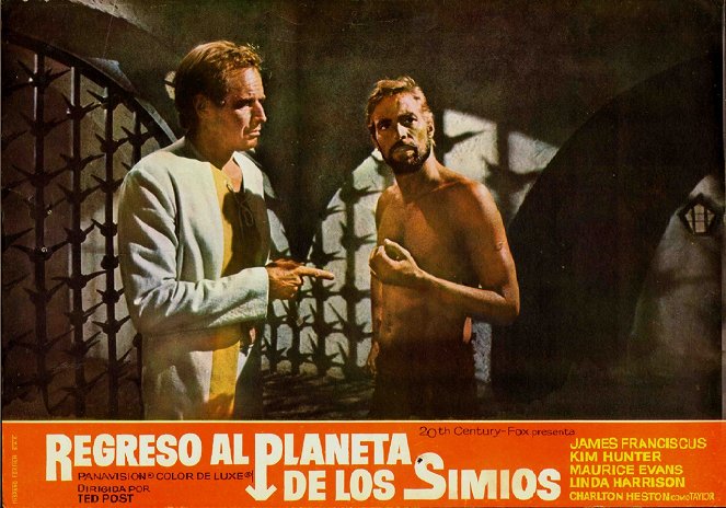 W podziemiach Planety Małp - Lobby karty - Charlton Heston, James Franciscus