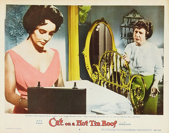 Cat on a Hot Tin Roof - Lobbykaarten - Elizabeth Taylor, Judith Anderson