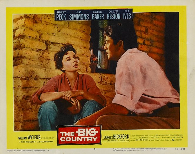 The Big Country - Lobbykaarten - Jean Simmons, Gregory Peck