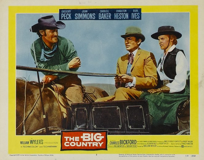 The Big Country - Lobbykaarten - Chuck Connors, Gregory Peck, Carroll Baker